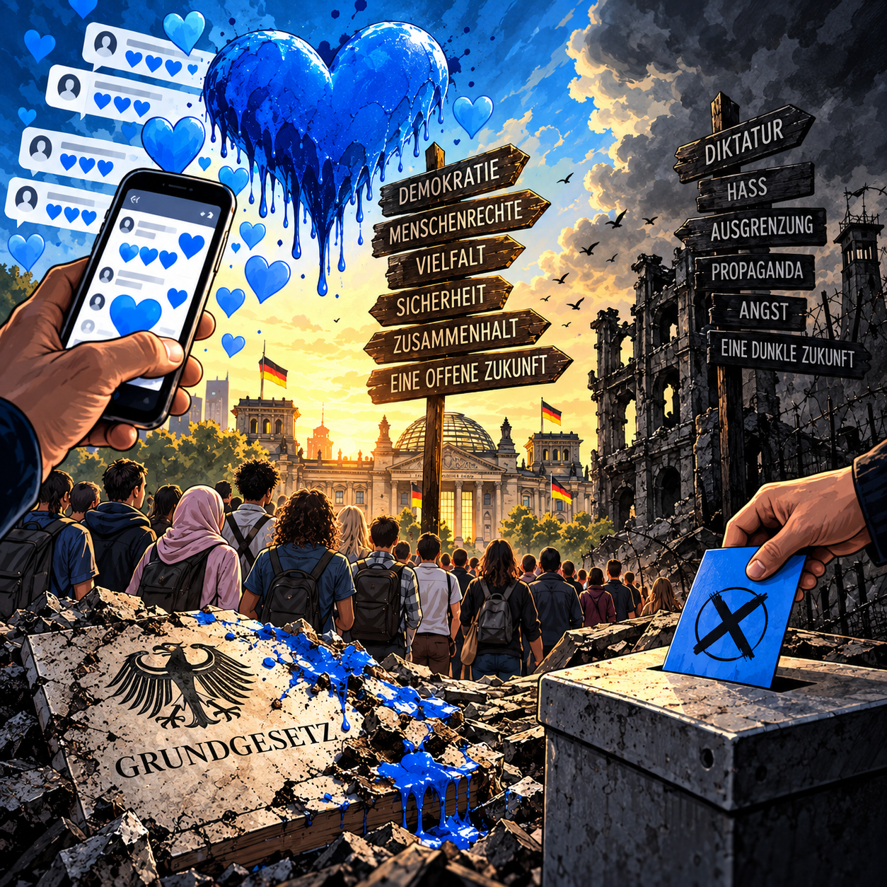Blaue Herzen